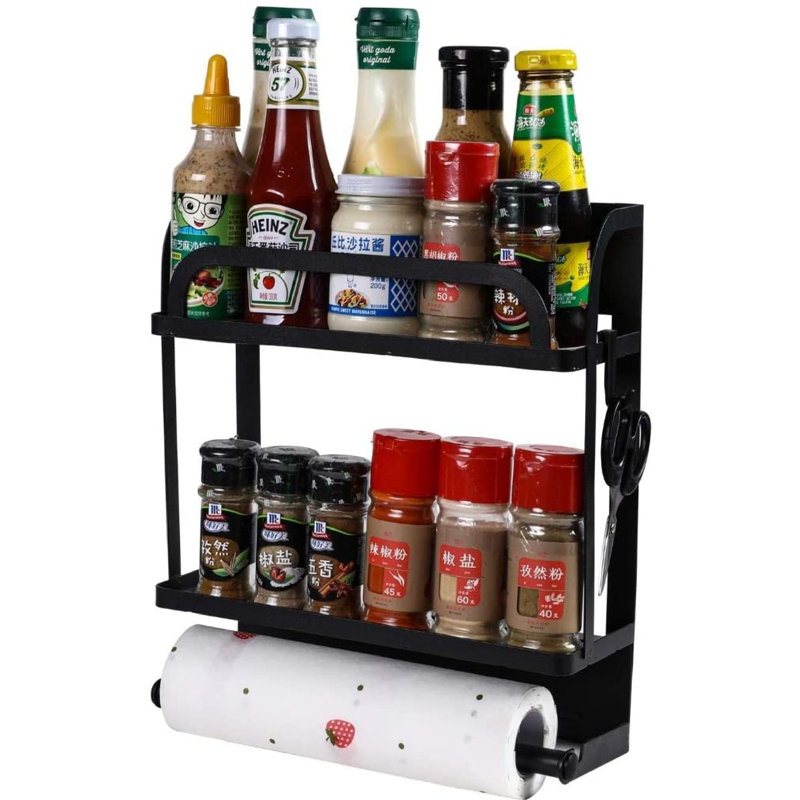Prep & Savour Fridge Organizer,2 Tier Spice Rack For